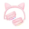 Casti Bluetooth Borofone BO15 Cat Ear Roz