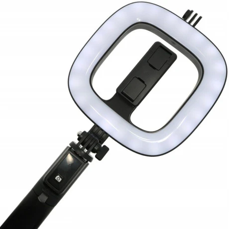 Selfie Stick Mobico Cu Ring si telecomanda detasabila Black