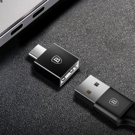 Adaptor Baseus Exquisite OTG USB Type-C(T) to USB(M) Negru