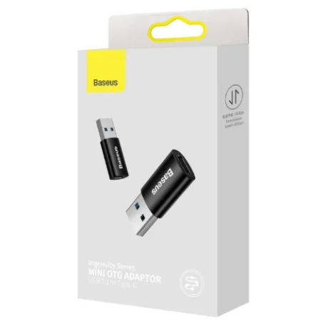 Adaptor Baseus Ingenuity Series Mini OTG USB 3.1 (T) to USB Type-C (M) Negru
