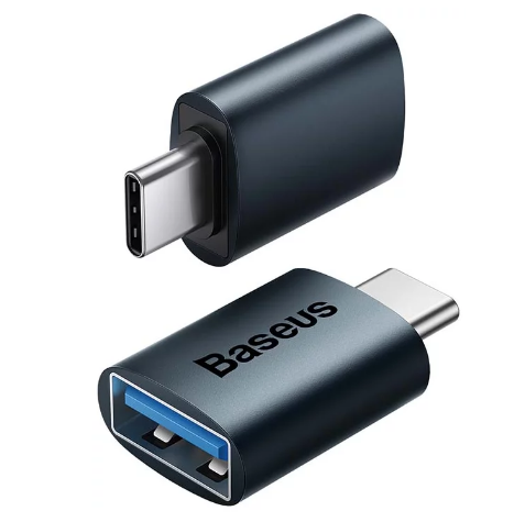 Adaptor Baseus Ingenuity Series Mini OTG USB Type-C (T) to USB 3.1 (M) Albastru thumb