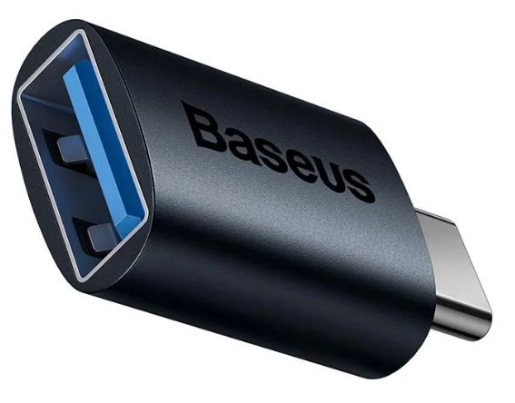 Adaptor Baseus Ingenuity Series Mini OTG USB Type-C (T) to USB 3.1 (M) Albastru thumb
