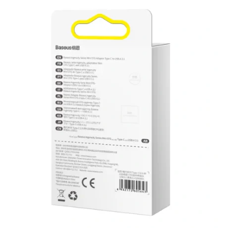 Adaptor Baseus Ingenuity Series Mini OTG USB Type-C (T) to USB 3.1 (M) Negru