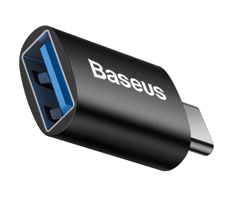 Adaptor Baseus Ingenuity Series Mini OTG USB Type-C (T) to USB 3.1 (M) Negru thumb