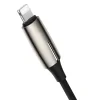 Adaptor Incarcare si Audio Baseus 1 x Ligthning (T) la 1 x Lightning (M) si 1 x Jack 3.5mm lungime Cablu 12 cm Gri