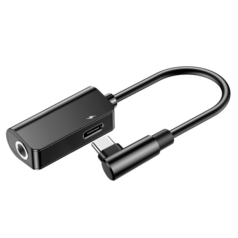 Adaptor Incarcare si Audio Baseus 1 x Type-C (T) la 1 x Type-C (M) si 1 x Jack 3.5mm Negru thumb