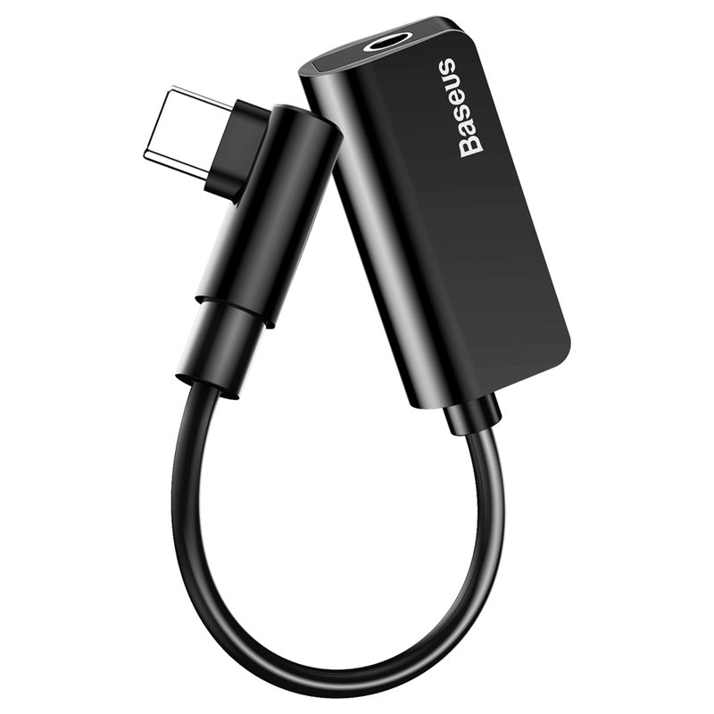 Adaptor Incarcare si Audio Baseus 1 x Type-C (T) la 1 x Type-C (M) si 1 x Jack 3.5mm Negru thumb