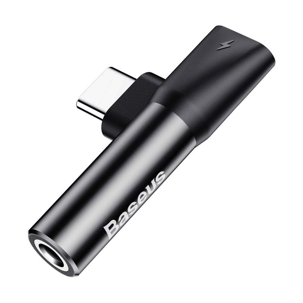 Adaptor Incarcare si Audio Baseus 1 x USB Type-C (T) la 1 x USB Type-C (M) si 1 x Jack 3.5mm (M) Negru thumb
