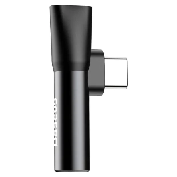 Adaptor Incarcare si Audio Baseus 1 x USB Type-C (T) la 1 x USB Type-C (M) si 1 x Jack 3.5mm (M) Negru