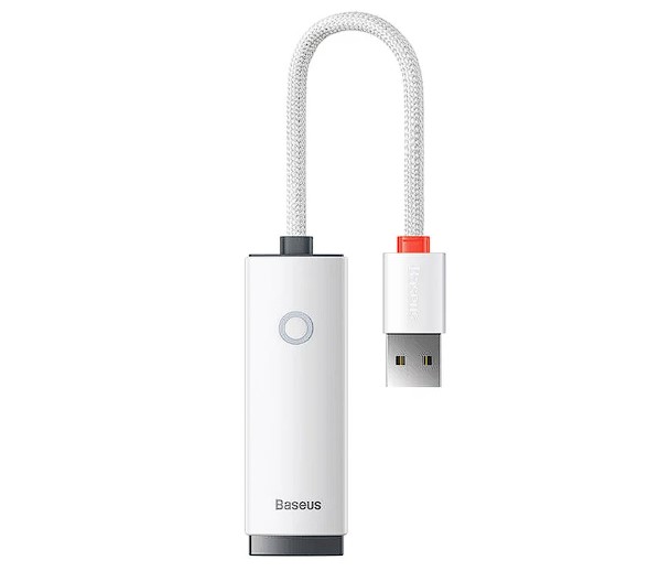 Adaptor Retea Baseus Lite USB 2.0 to RJ-45 10/100 Mbps Adapter LED Alb thumb