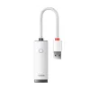 Adaptor Retea Baseus Lite USB 2.0 to RJ-45 10/100 Mbps Adapter LED Alb