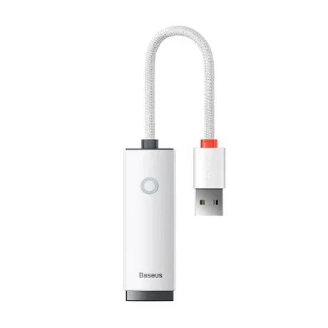Adaptor Retea Baseus Lite USB 2.0 to RJ-45 10/100 Mbps Adapter LED Alb