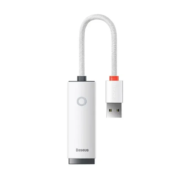 Adaptor Retea Baseus Lite USB 2.0 to RJ-45 10/100 Mbps Adapter LED Alb