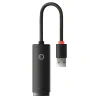 Adaptor Retea Baseus Lite USB 2.0 to RJ-45 10/100 Mbps Adapter LED Negru