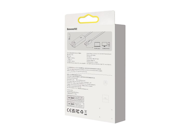 Adaptor Retea Baseus Lite USB 2.0 to RJ-45 10/100 Mbps Adapter LED Gri thumb