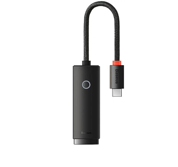Aadaptor Retea Baseus Lite USB Type-C to RJ-45 10/100 Mbps Adapter LED Negru thumb