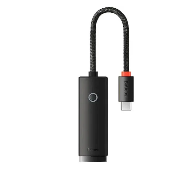 Aadaptor Retea Baseus Lite USB Type-C to RJ-45 10/100 Mbps Adapter LED Negru