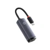 Adaptor Retea Baseus Lite USB Type-C to RJ-45 10/100 Mbps Adapter LED Gri