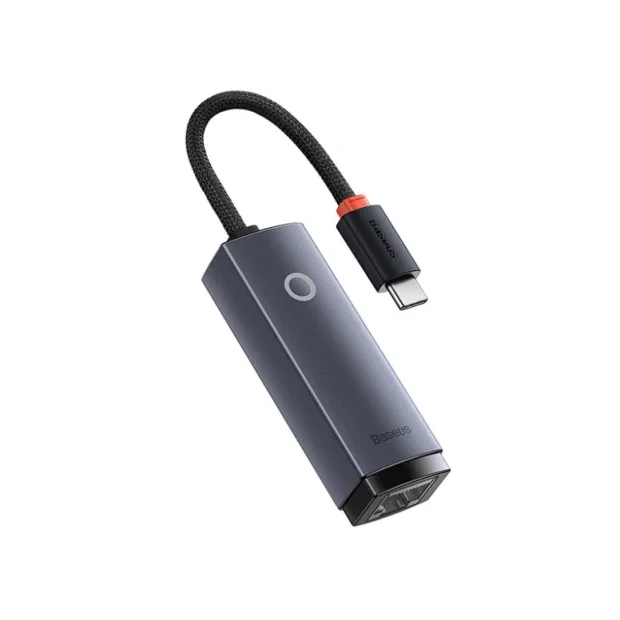 Adaptor Retea Baseus Lite USB Type-C to RJ-45 10/100 Mbps Adapter LED Gri