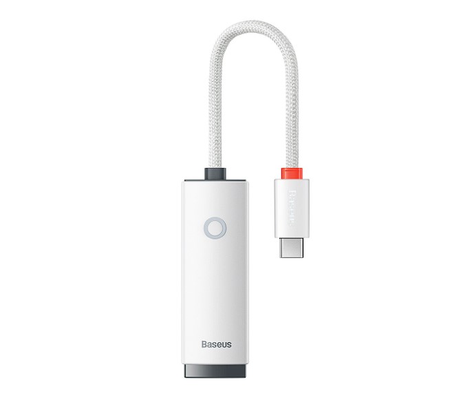 Adaptor Retea Baseus Lite USB Type-C to RJ-45 Gigabit LAN LED Alb thumb