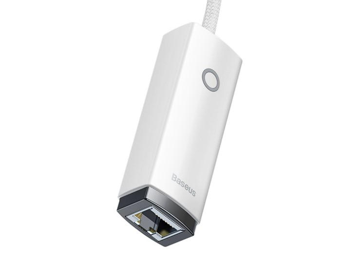 Adaptor Retea Baseus Lite USB Type-C to RJ-45 Gigabit LAN LED Alb thumb
