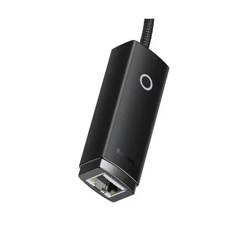 Adaptor Retea Baseus Lite USB Type-C to RJ-45 Gigabit LAN LED Negru