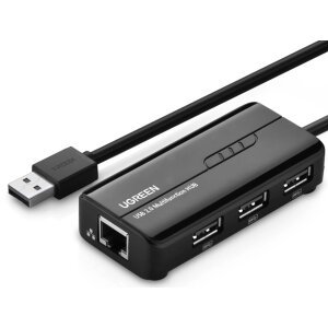 Adaptor retea Ugreen extern USB 2.0 (T) la port RJ-45 10/100 Mbps negru