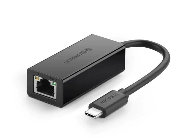 Adaptor retea Ugreen  extern USB Type-C (T) la port 10/100 Mbps  RJ-45 negru thumb