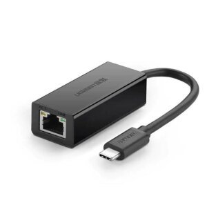 Adaptor retea Ugreen  extern USB Type-C (T) la port 10/100 Mbps  RJ-45 negru