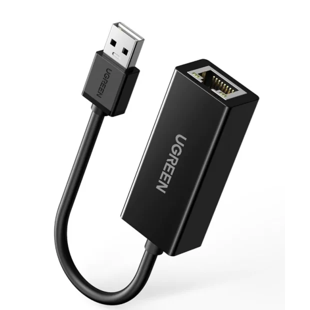 Adaptor Retea Ugreen CR110 USB 2.0 to RJ-45 10/100 Mbps LED Negru