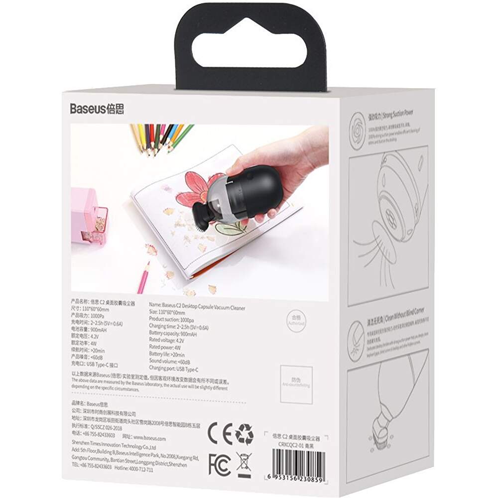 Aspirator de mana Baseus C2 700pa Negru thumb