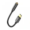 Cablu Adaptor Baseus USB Type-C to Jack 3.5mm lungime 10.5 cm Negru