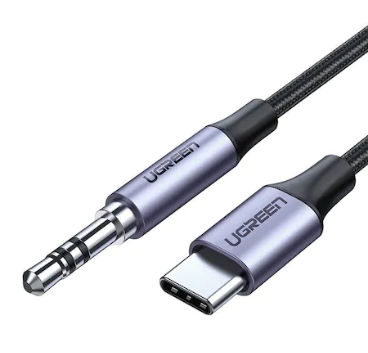 Cablu adaptor Ugreen AV143 USB Type-C(T) to Jack 3.5mm(T) 1m gri thumb