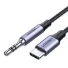 Cablu adaptor Ugreen AV143 USB Type-C(T) to Jack 3.5mm(T) 1m gri
