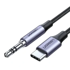 Cablu adaptor Ugreen AV143 USB Type-C(T) to Jack 3.5mm(T) 1m gri