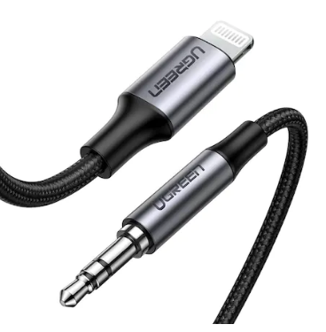 Cablu Adaptor Ugreen US315 Lightning Iphone (T) to Jack 3.5mm(T) lungime 1m Negru thumb