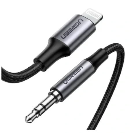 Cablu Adaptor Ugreen US315 Lightning Iphone (T) to Jack 3.5mm(T) lungime 1m Negru