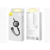 Cablu Alimentare si Date Baseus Bright Mirror 2 One-for-three Retractable USB Type-C la Micro-USB + Lightning Iphone + USB Type-C 100W 1.1m Negru