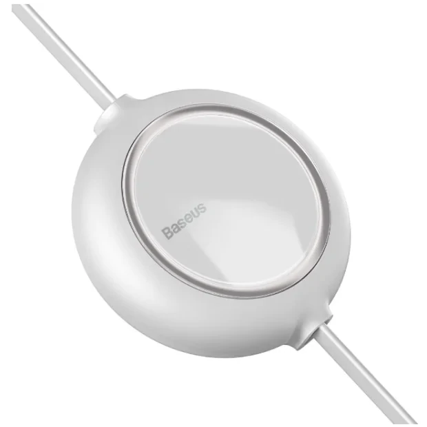 Cablu Alimentare si Date Baseus Bright Mirror One-for-three Retractable USB la Micro-USB + Lightning Iphone + USB Type-C 3.5A 1.2m Alb