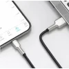Cablu Alimentare si Date Baseus Cafule Metal Fast Charging USB la Lightning Iphone 2.4A braided 1m Negru