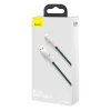 Cablu Alimentare si Date Baseus Cafule Metal Fast Charging USB la Lightning Iphone 2.4A braided 1m Verde