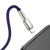 Cablu Alimentare si Date Baseus Cafule Metal Fast Charging USB la Lightning Iphone 2.4A braided 1m Violet