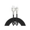 Cablu Alimentare si Date Baseus Cafule Metal Fast Charging USB la Lightning Iphone 2.4A braided 2m Negru