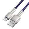 Cablu Alimentare si Date Baseus Cafule Metal Fast Charging USB la Lightning Iphone 2.4A braided 2m Violet