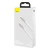 Cablu Alimentare si Date Baseus Cafule Metal Fast Charging USB Type-C la Lightning Iphone PD 20W braided 1m Alb