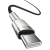 Cablu Alimentare si Date Baseus Cafule Metal Fast Charging USB Type-C la USB Type-C 100W braided 1m Negru