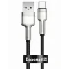 Cablu Alimentare si Date Baseus Cafule Series Fast Charging Data USB la USB Type-C 66W braided 1m Negru