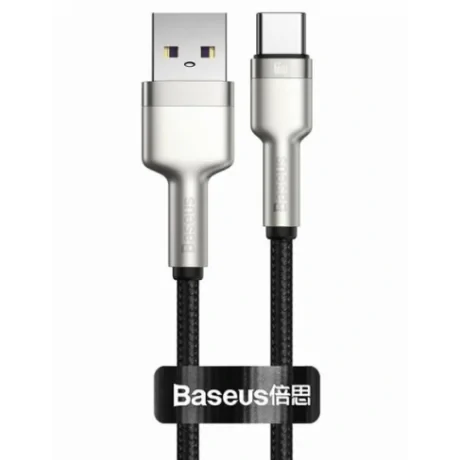 Cablu Alimentare si Date Baseus Cafule Series Fast Charging Data USB la USB Type-C 66W braided 1m Negru