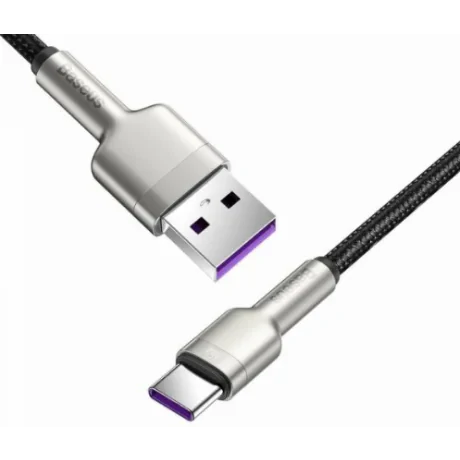 Cablu Alimentare si Date Baseus Cafule Series Fast Charging Data USB la USB Type-C 66W braided 1m Negru