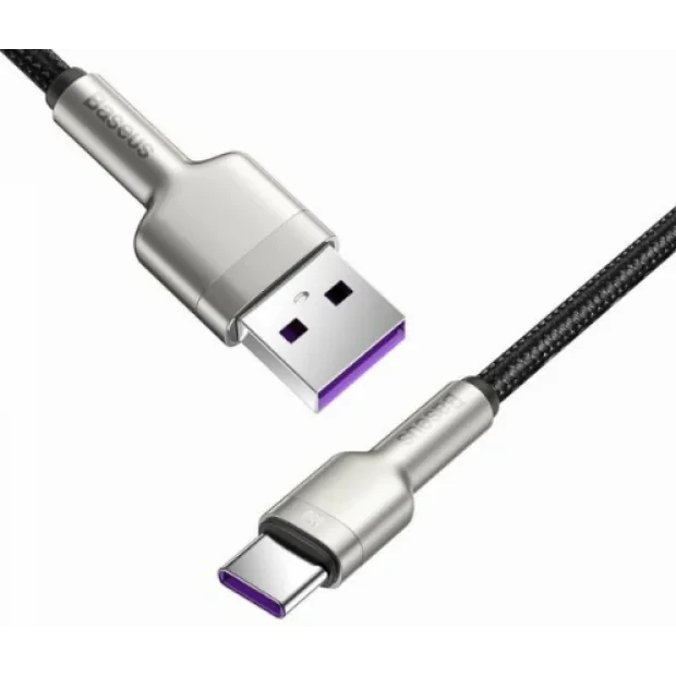 Cablu Alimentare si Date Baseus Cafule Series Fast Charging Data USB la USB Type-C 66W braided 1m Negru